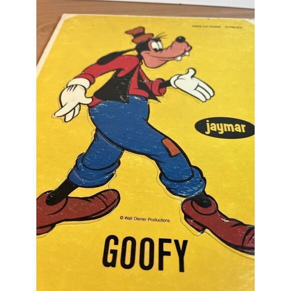 Vintage Disney Jaymar Tray Thick Puzzle Goofy - Picture 2 of 8